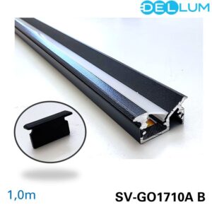 LED Aluminum profile BLACK SV-GO1710A-B (1.0m)