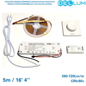 SINGLE COLOR RF LOW VOLTAGE DIMMABLE COB KIT