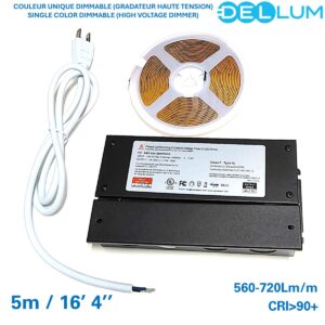 SINGLE COLOR TRIAC (high voltage) DIMMABLE COB KIT